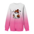 thumbnail image 6 of Towmus Women's Halloween Sweatshirt Doll Reading Books Sweatshirt Cute Graphic Funny Pumpkin Print Pullover Tops University T Shirt Funny Party Clothes, 6 of 6