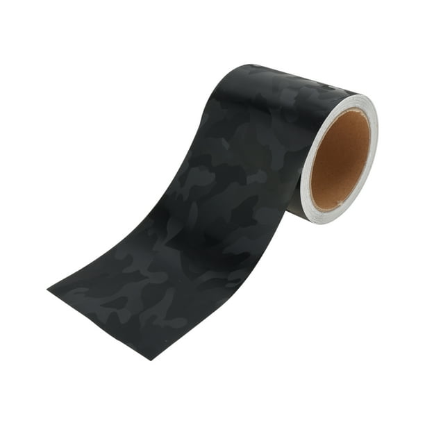 Cinta de rayas Unique Bargains 10x900cm Textura Forjada Rayas de Coche Calcomanías de Rayas para Coche, Motocicleta y Carreras de Barcos Stickers Camo Negro 1 Pc