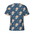 thumbnail image 6 of Vsdgher Astronaut Corgi Dog Print Men's Dry Fit Mesh Athletic Shirts Moisture Wicking Tennis T-Shirt Tops, 6 of 9