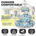 thumbnail image 4 of Egg Chair Outdoor with Stand, Indoor Wicker Hanging Egg Swing Chair with Cushion & Headrest, 350lbs Capacity for Patio, Bedroom, 4 of 9