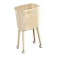 thumbnail image 3 of Cubo de basura alto con ruedas, cubo de basura de gran capacidad, cubo de almacenamiento multifuncional, cubo interior extraíble de apertura amplia y beige, 3 of 8