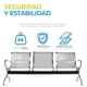 thumbnail image 3 of Banca para Sala de Espera 3 Asientos Onof, Acero Cromado, Diseño Moderno y Resistente, 3 of 6