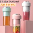 thumbnail image 3 of Portable Electric Juice Blender Mini Handy USB Rechargeable Fruit Mixer Cup 300ML Juicer Cup Glass Personal Blender Kitchen Fruit Squeezer Smoothies Cup Home Outdoor Travel, 3 of 11