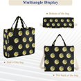 thumbnail image 6 of FORMRS Womens Corduroy Tote Bag Crossbody Shoulder Purse Handbag with Detachable Strap, Black Volleyball Pattern, 6 of 7
