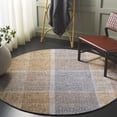 thumbnail image 2 of SAFAVIEH Metro Lennard Distressed Area Rug, Light Brown/Blue, 6' x 6' Round, 2 of 10