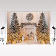 thumbnail image 1 of Kate Christmas Backdrop For Photography Christmas Tree White Fireplace Photo Studio Background, 1 of 5