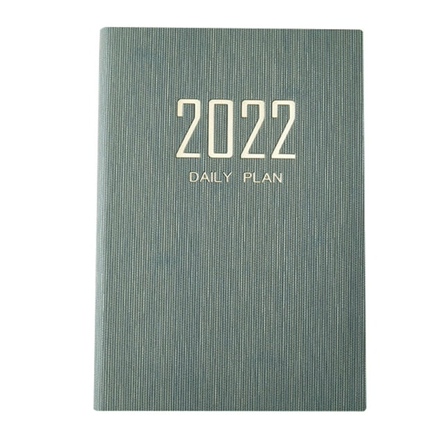 koolsoo 2022 Carnet de Notes Liste de Tâches Cuir PU avec 12 Mois Portable Vert Foncé
