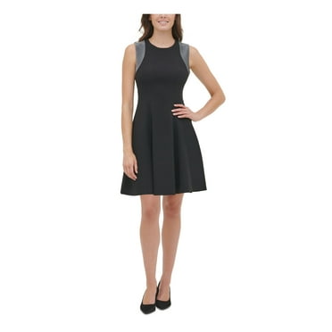 TOMMY HILFIGER Womens Black Cap Sleeve Above The Knee Trapeze Evening Dress 12