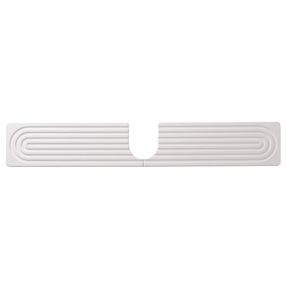 2 Pack Diatomite Faucet Splash Guard Mat, 23.6 x 3.9 in Fast Drying Sink Tray for Kitchen & Bathroom, Absorbent Stone Faucet Drying Pad White