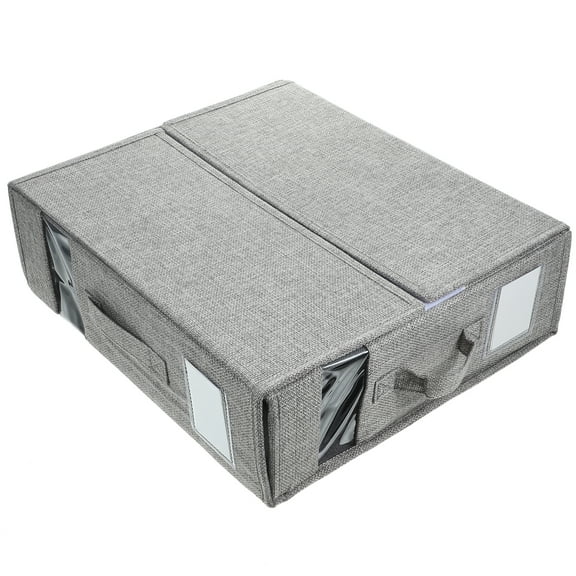 FENGGUIQU  Rectangular Bed Sheet Organizer with Zipper Closure for Home Closet