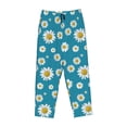 thumbnail image 4 of Goofa Daisies Flowers Printed Soft Pajama Pants for Women, Wide Leg Comfy Casual Lounge Yoga Pants-Small, 4 of 9
