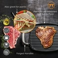 thumbnail image 5 of Outset Cast Iron Grill Pan With Ridges, 8.5” x 14.25” x 1.5” Pan for BBQ and Stovetop, 5 of 7