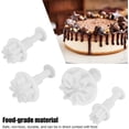 thumbnail image 4 of Cookie Stamp, 4pcs Plastic Cookie Cutter Set with Flower Pattern Mooncake Mould Press for Biscuit Fondant Pastry Baking Molds, 4 of 8