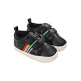 thumbnail image 3 of Seyurigaoka Baby Rainbow Striped Sneakers, Anti-Slip Soft Sole Crib Shoes, 3 of 10