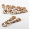 thumbnail image 4 of Saro Lifestyle TS090.I Jute Tassels Napkin Rings - Set of 4, 4 of 5