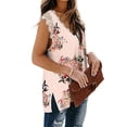 thumbnail image 2 of Jumpingount Chaleco de mujer Casual Tanktop mujer playa vacaciones deportes ropa lavable transpirable diario Vintage verano Top regalos Prendas para la parte del cuerpo Flor rosa M, 2 of 6
