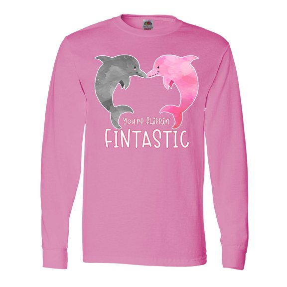 Inktastic You're Flippin' Fintastic Dolphins Long Sleeve T-Shirt