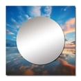 thumbnail image 2 of Designart "Beach Photo Seaside Simplicity II" Landscape & Nature Blue Large Square Mirror - Square Bedroom Mirror Printed Wall Decor - Coastal Square Printed Wall Mirror Art, 2 of 5