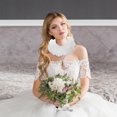 thumbnail image 4 of MOVTOTOP MLINS 1 Set Lace Renaissance Neck Ruffle Collar and Wrist Ruffs Victorian Ruffle Collar Organza Clown Choker Neck Collar Cuff, 4 of 8