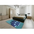 thumbnail image 5 of Ahgly Company Machine Washable Indoor Rectangle Transitional Blue Turquoise Green Area Rugs, 2' x 3', 5 of 7