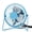 Blue4", variant on 6" Mini High-Velocity Personal Desk Fan, 4 Blades, Adjustable 360° Head Tilt, Durable Metal Construction, Single Speed, Ideal for Home, Dorm Rooms, Bedrooms, or Offices, Black