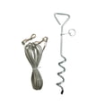 thumbnail image 3 of Cable de para perros y estaca, correa para perros de 10 pies Estaca de tierra en espiral fuerte Cable de correa para perros con estaca para, 3 of 9
