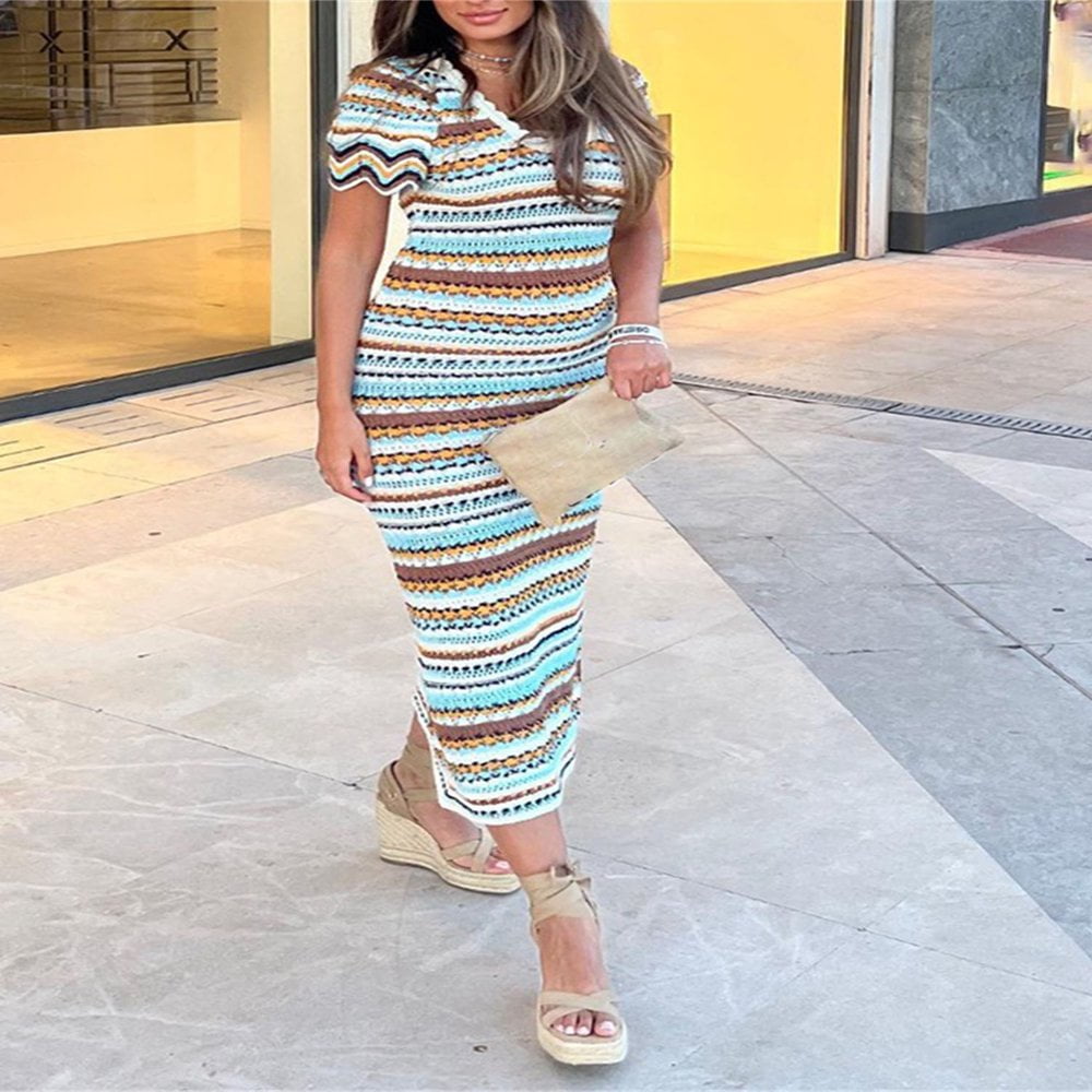 vertical striped bodycon dress Retro Stage Vertical Black & White Striped Straps Pencil Bodycon Dress Pin up Style main image 0