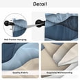 thumbnail image 5 of Blue Beige Ombre Tier Curtains, Geometric Abstract Modern Moire Light Filtering Kitchen Curtains, 2Pcs Rod Pocket Half Window Treatments Panels for Sink Cafe Cabinet Basement 27.5x45 Inches, 5 of 9