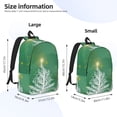 thumbnail image 3 of Lsque Christmas Green Pattern Canvas Daypack, Durable Backpack, High-quality Versatile Backpack,Vintage Compact Backpack-Small, 3 of 6