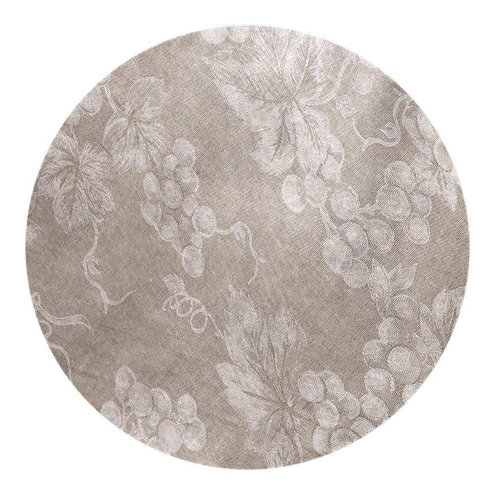 Grapevine 100% Vinyl Tablecloth 60"X120" Taupe