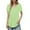 Light Green, variant on Women's V Neck Short Sleeve T Shirts Solid Color Casual Tops Fashionable Daily Wear Blouses for Women,S