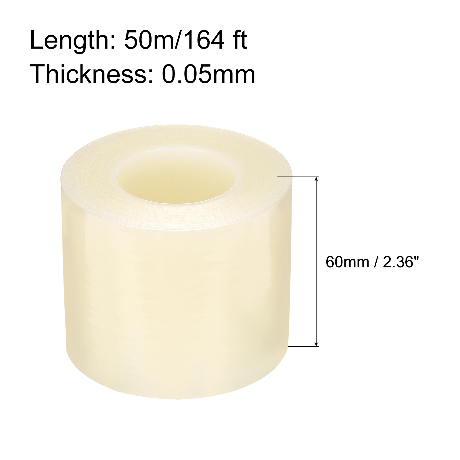 Unique Bargains PE Protective Film for Aluminum Doors and Surfaces Protection Clear 2.36" x 164Ft