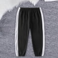 thumbnail image 2 of LIJCC Girls Casual Sweatpants Spring Summer Thin Loose Wide Leg Sweat Pants Elastic High Waist Baggy Joggers(Black,3-4 Years), 2 of 8