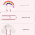 thumbnail image 2 of shiyou-Rainbow Cloud Shaped Paper Clips, Cartoon Rainbow Paper Clips, PVC Soft Rubber Paper Clips File Note Clips for Notebook Office Accessories Document Organization, 2 of 4