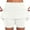 White, variant on WTXUE Cotton Pocket Pants Solid Mid Waist Culottes Short Skirts Skinny Pants Slim Skorts (Women's) Size 16-18