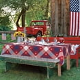 thumbnail image 3 of American 4th of July Tablecloth Rectangle 60 Inch x 84 Inch Independence Day Table Cloth Patriotic Star Memorial Day Tablecover Waterproof Table Cloth for Kitchen/Home Decoration, 3 of 7