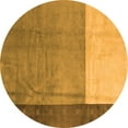 thumbnail image 1 of Ahgly Company Indoor Round Abstract Orange Modern Area Rugs, 6' Round, 1 of 4