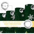 thumbnail image 4 of Fsddascl Christmas Snowflakes Blackout Curtains for Bedroom/Living Room, Thermal Insulated Kitchen Curtains, Xmas Winter Pine Trees Green Grommet Darkening Window Treatment Drapes 52"x63"x2, 4 of 6