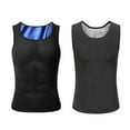 thumbnail image 3 of Men Compression Shirt Waist Trainer Body Shaper Slimming Tank Top Workout Girdle, 3 of 4