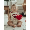 thumbnail image 6 of BemeyourBBs Newborn Baby Girl My First Valentines Day Outfit Romper Overall Heart Embroidery Bodysuit Overalls Cute Infant Spring Summer Clothes, 6 of 9