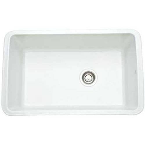 Rohl Allia 31" Single Bowl Undermount Fireclay Kitchen Sink In White 31