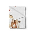 thumbnail image 2 of Animal Soft Flannel Fleece Blanket, Happiness is a Girl and Her Horse Lettering with Side Portrait of Animal, Cozy Plush for Indoor and Outdoor Use, 50" x 60", White and Multicolor, by Ambesonne, 2 of 5
