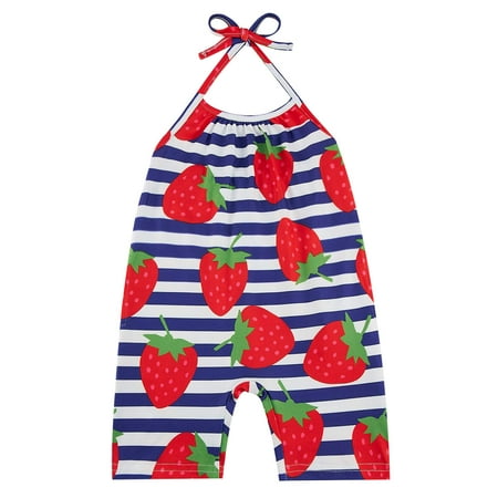 

QIPOPIQ Toddler Girls Jumpsuits & Rompers Clearance Toddler Kids Baby Girls Sleeveless Summer Romper Jumpsuit Playsuit Clothes