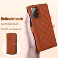thumbnail image 5 of Case Wallet for Samsung Galaxy Note 20, [Wristlet & Crossbody Strap] RFID Blocking 5 Card Slots Stand [Shockproof TPU Shell] PU Leather Magnetic Flip Cover for Note 20, Brown, 5 of 9