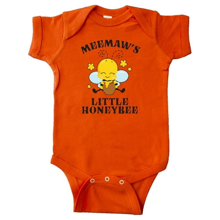 

Inktastic Cute Bee Meemaw s Little Honeybee with Stars Gift Baby Boy or Baby Girl Bodysuit