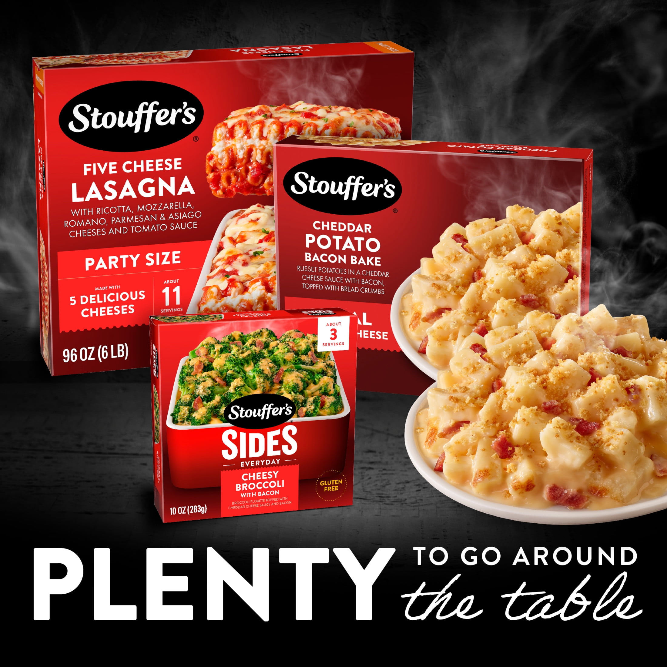 Stouffer’s Cheddar Potato Bacon Bake, Single Serve Frozen Meals, Frozen Dinner, 10 oz (frozen)