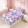 thumbnail image 2 of Erosebridal Volleyball Ball Bow Twin Fitted Sheet for Girls, Sporty Athletic Team Play Bedding, 2-Piece 1 Fitted Sheet and 1 Pillowcase, 2 of 4