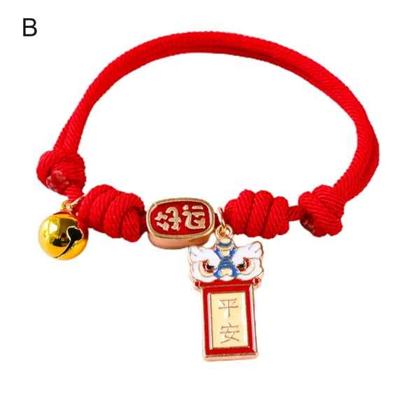 UDIYO Cat Necklace Festive Holiday Decor Accessory Adjustable Cartoon Woven Puppy Cat Collar Necklace with Bell for 2022 New Year