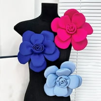 Harmtty Women Handmade Corsage Camellia Flower Brooch Pin Exquisite Floral Corsage for Dress Bag DIY Novel Floral Accessory