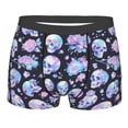 thumbnail image 5 of Uemuo Blue Skull Flower Pattern Men's Boxer Briefs,Trunk Anti-Chafing,Comfortable, Durable, and Stylish Underwear-X-Large, 5 of 9